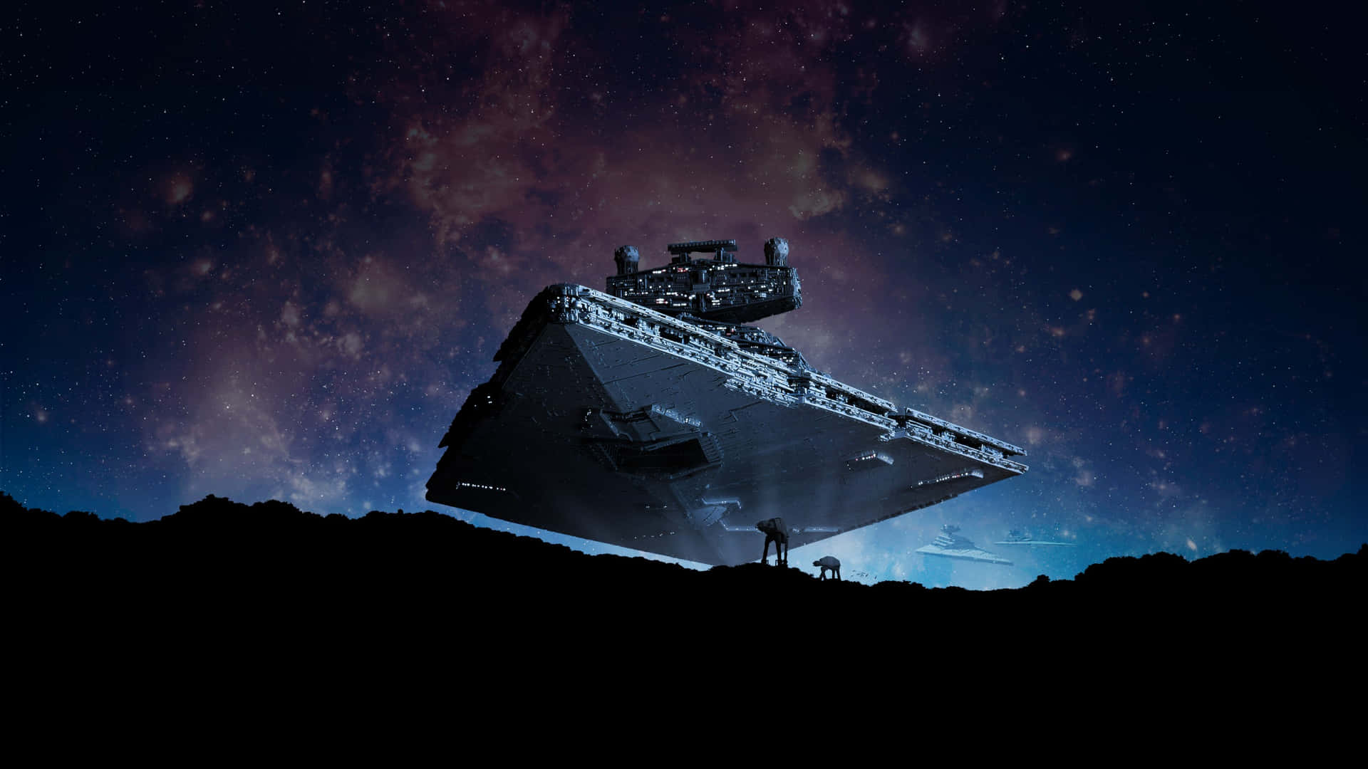 Star Wars Imperial Star Destroyer Night Sky Wallpaper