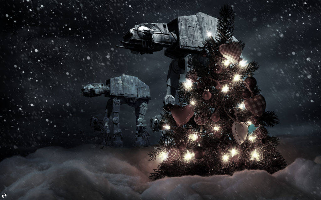 Star Wars Ipad At-at Walker Christmas Wallpaper