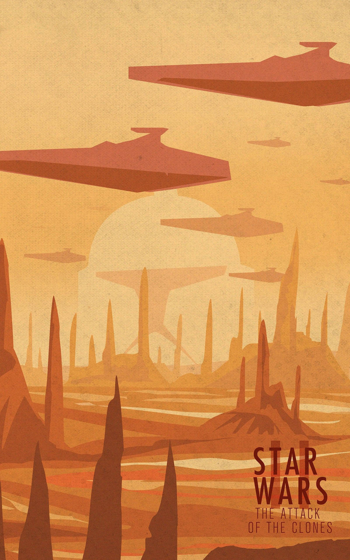 Star Wars Iphone 6 Plus Orange Poster Wallpaper