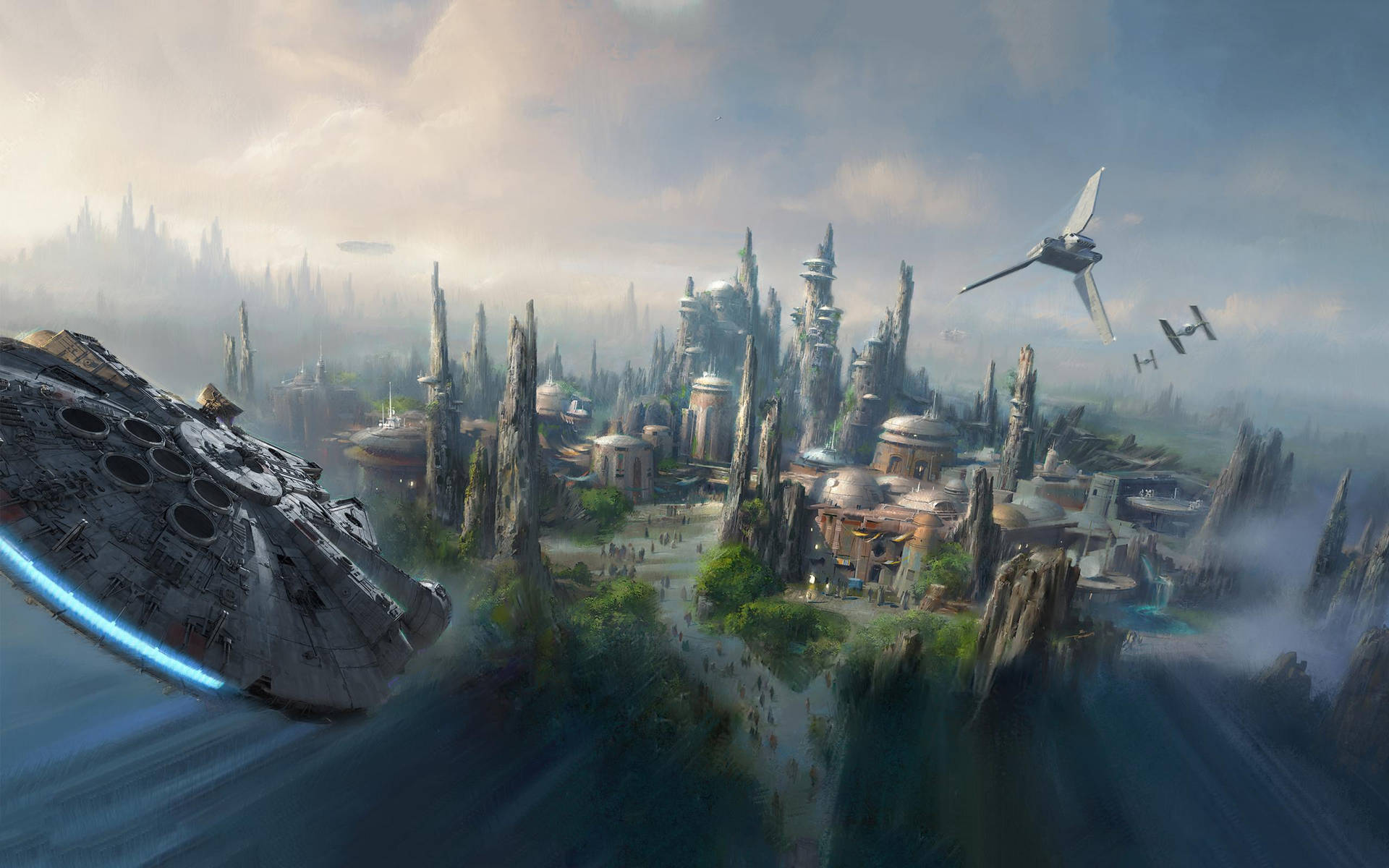 Star Wars Land Disney 4k Ultra Wide Art