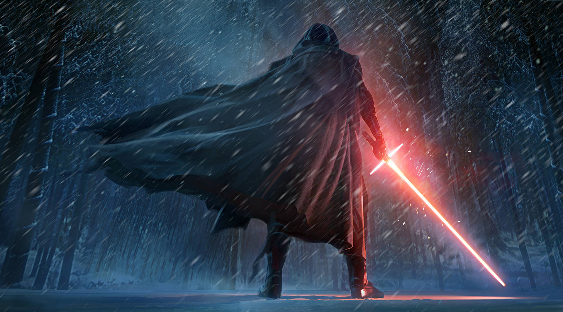 Experience the Magic of Star Wars in an Epic Landscape Wallpaper