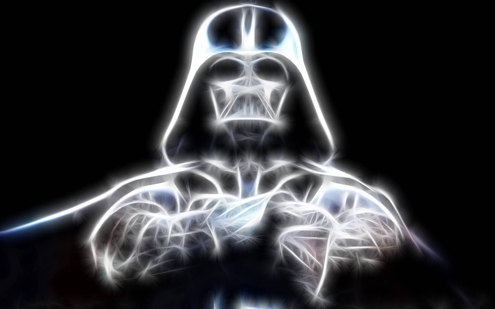 Glowing Darth Vader Star Wars Landscape Wallpaper