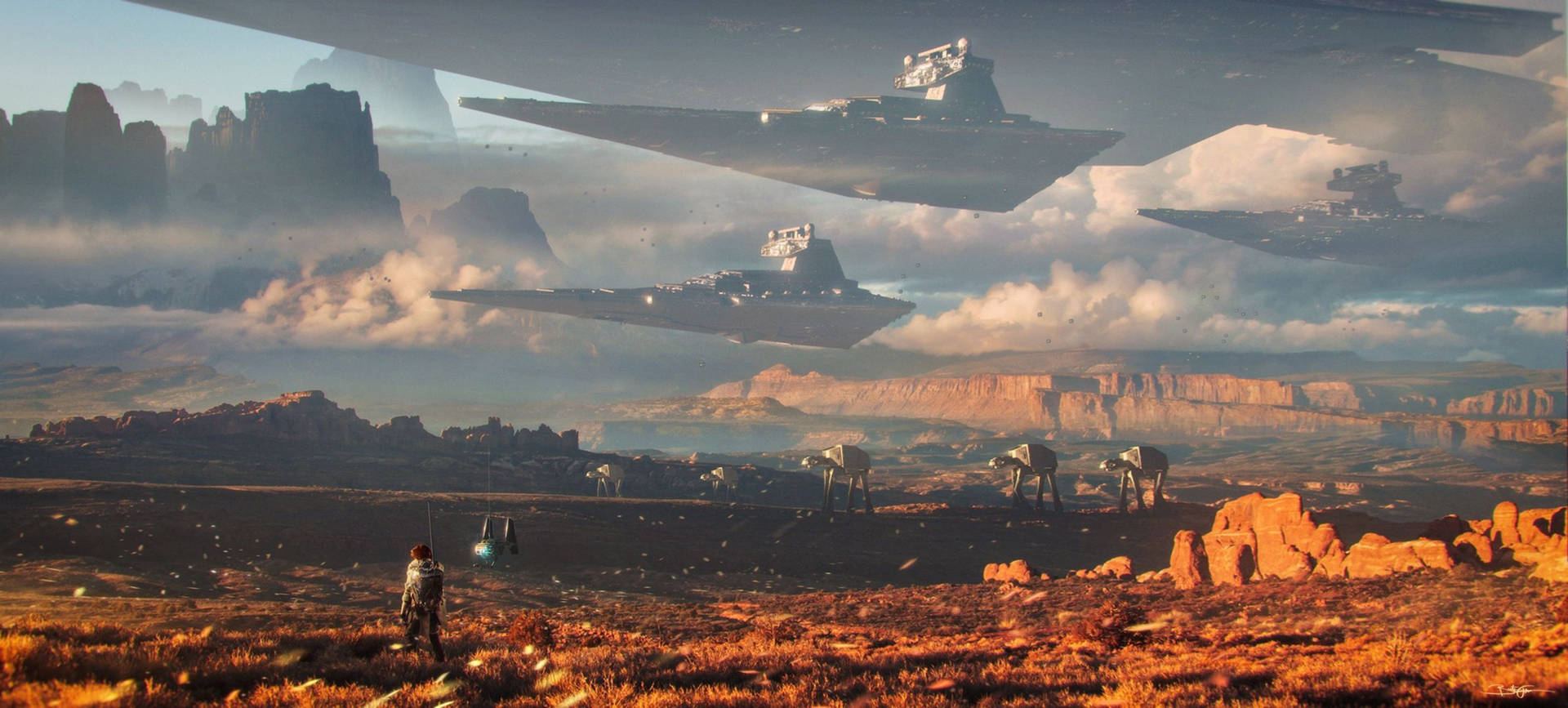 Star Wars Space Landscape Wallpaper