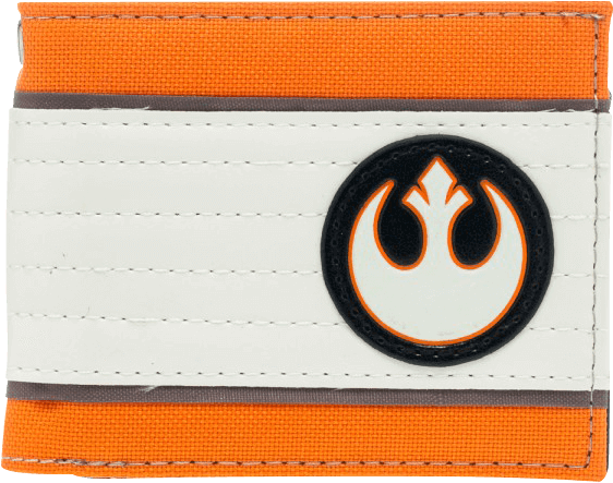 Star Wars Logo Orangeand White Wallet PNG