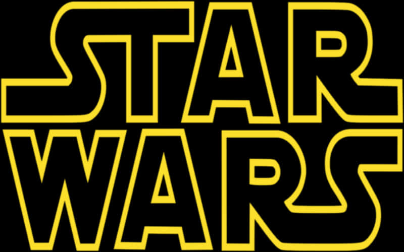 Star Wars Logo Yellowon Black PNG
