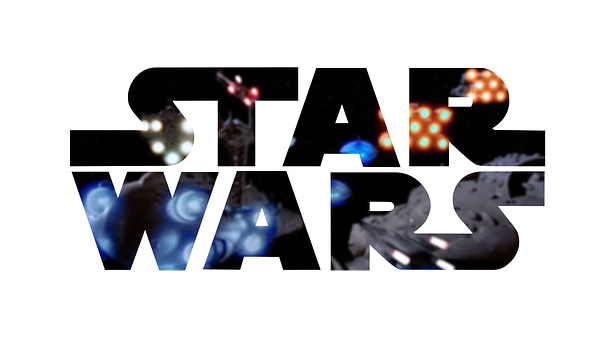 Star Wars Logowith Space Backdrop PNG