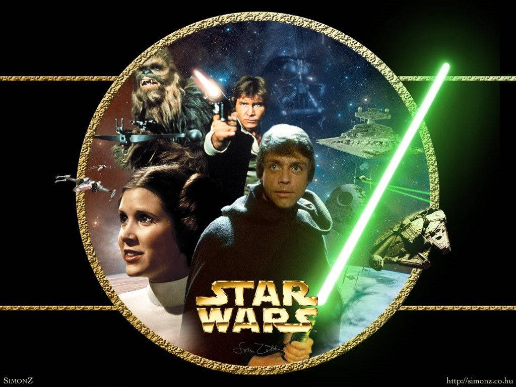 Luke Skywalker, hjemmehærens helt, pynte dette tapet. Wallpaper
