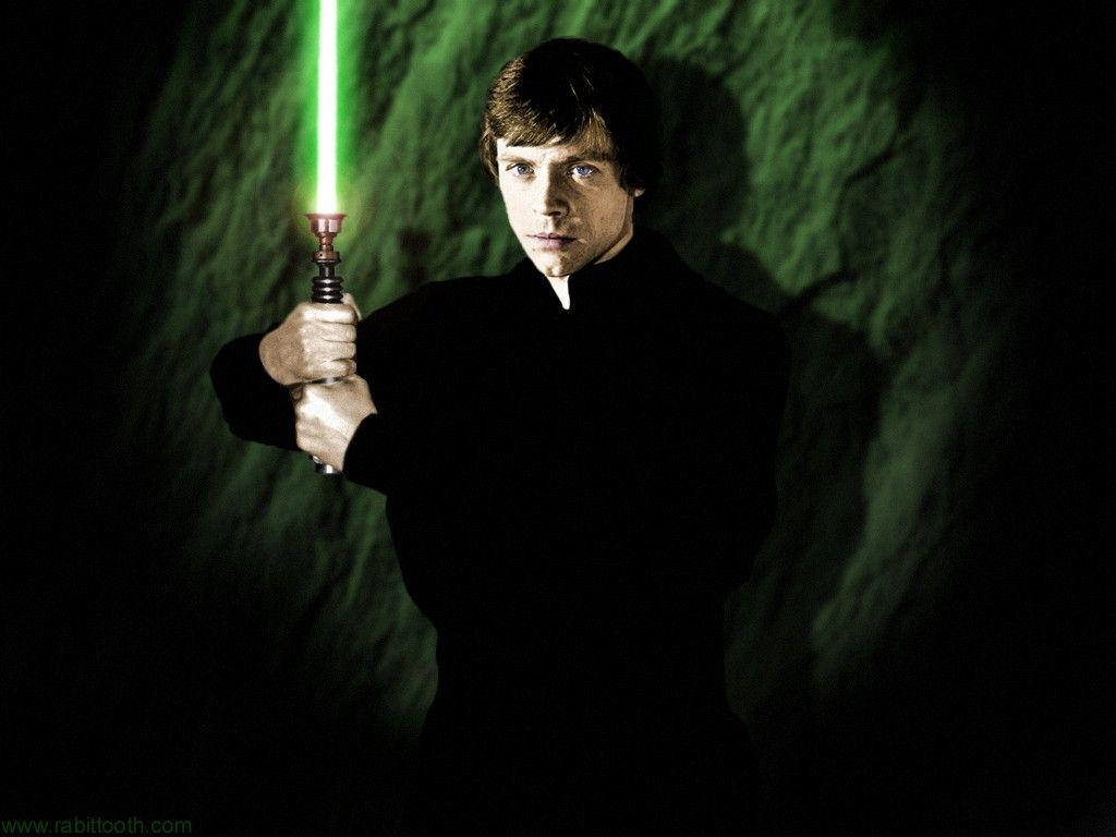 Star Wars Luke Skywalker 4k With Gleaming Sword Wallpaper