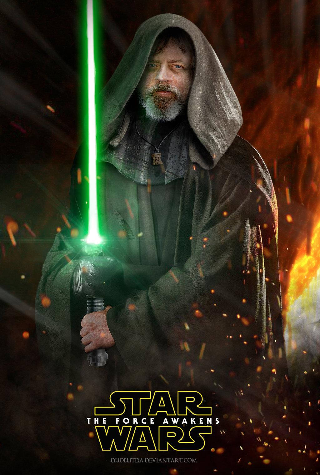 Luke Skywalker in full Jedi regalia Wallpaper