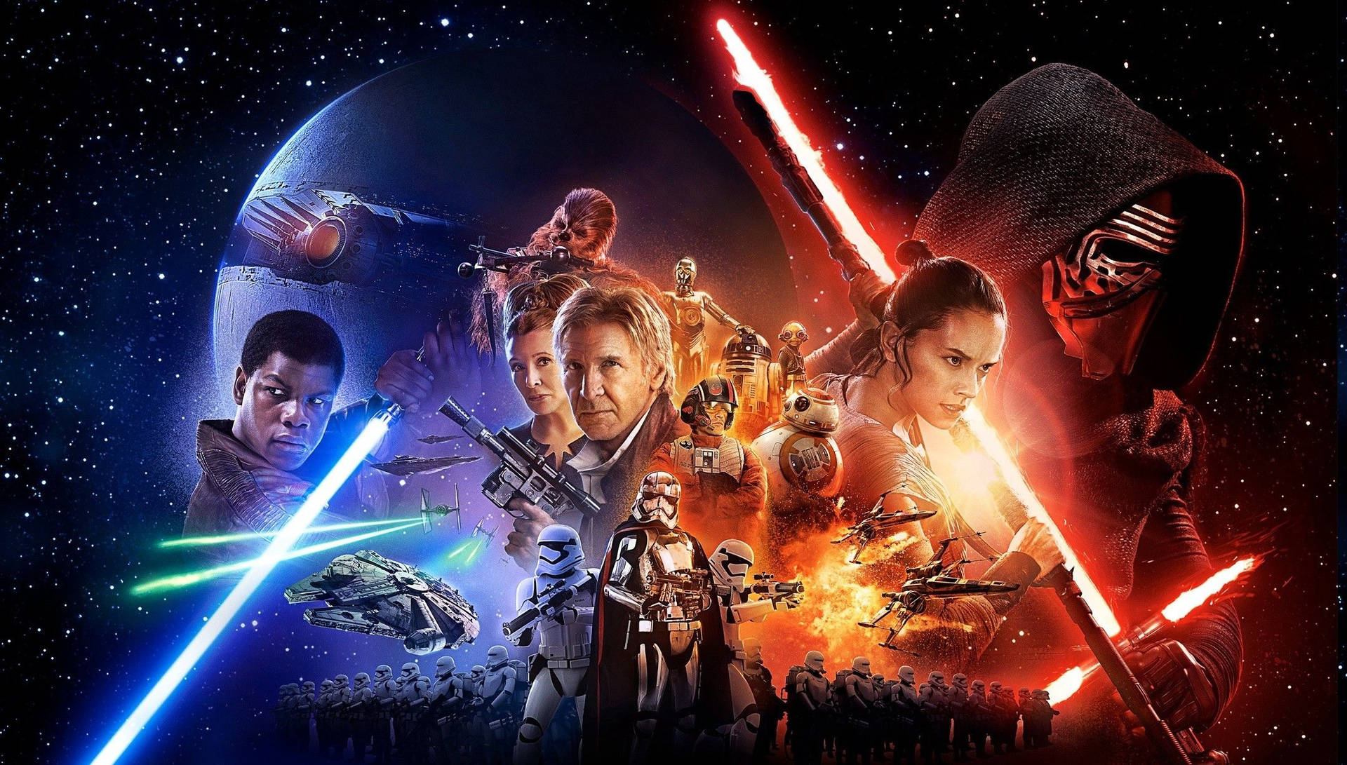 An iconic look at the epic hero of Star Wars, Luke Skywalker Wallpaper