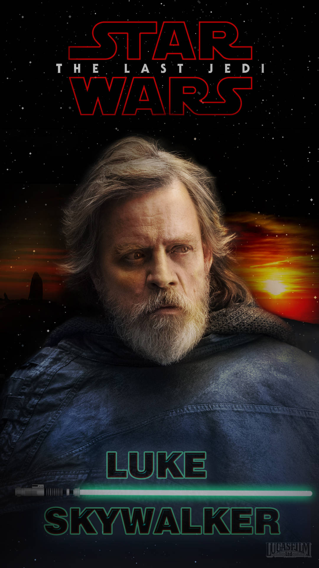 Dieletzten Jedi - Luke Skywalker 4k. Wallpaper