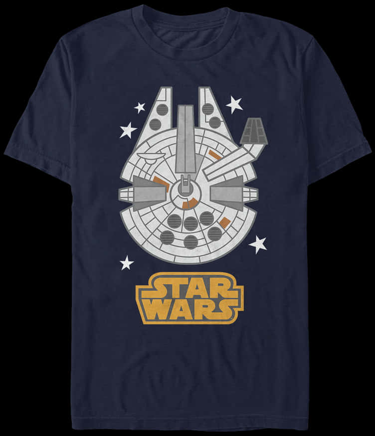 Star Wars Millennium Falcon T Shirt Design PNG