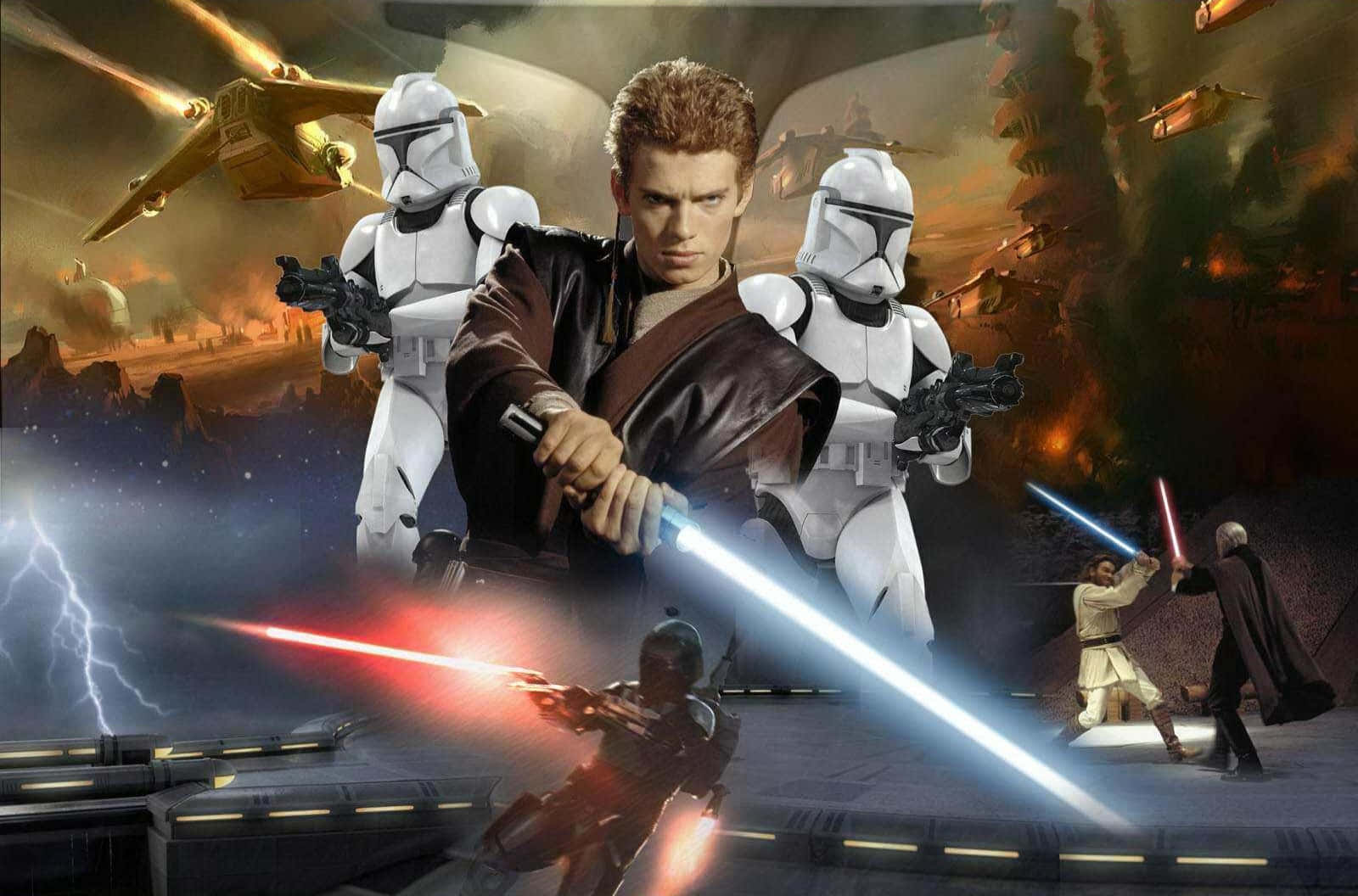 Imagende Collage De La Trilogía De Star Wars Prequel