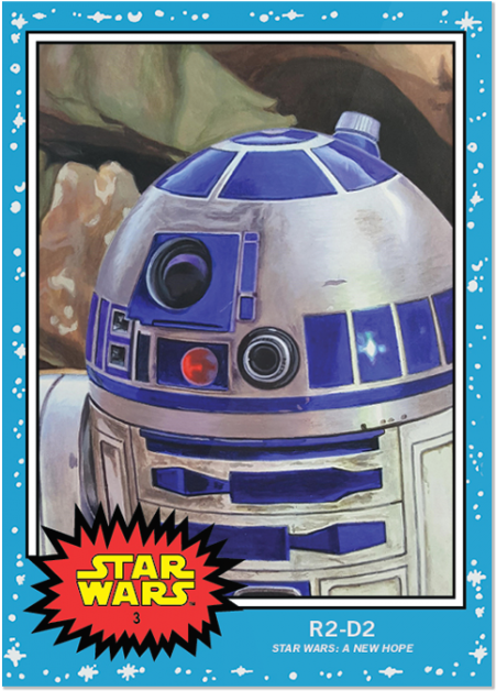 Star Wars R2 D2 Collectible Card PNG