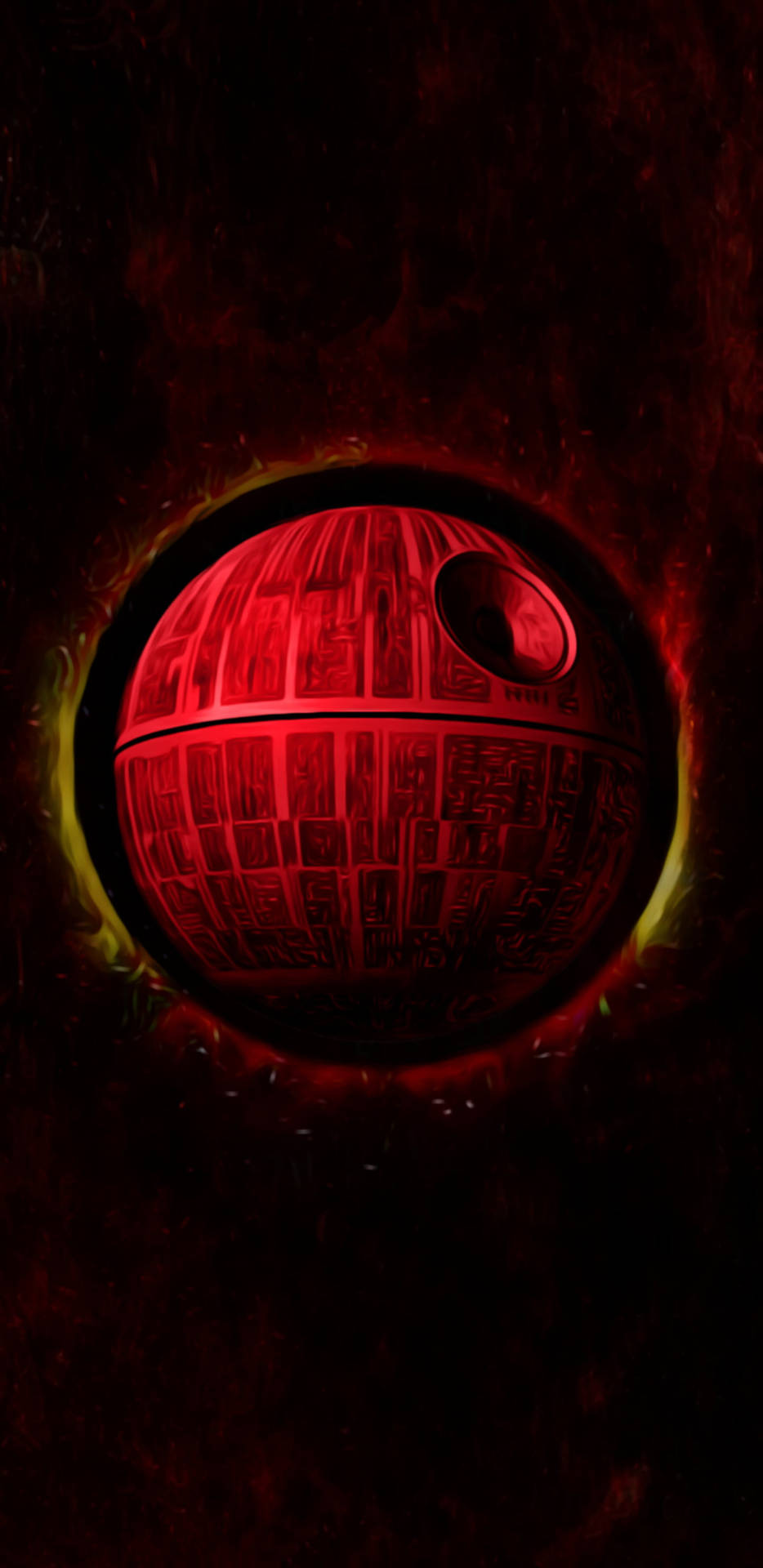 Star Wars Red Death Star Tapet: Fremhæv din nørderi og stil med dette vilde Red Death Star Tapet Wallpaper