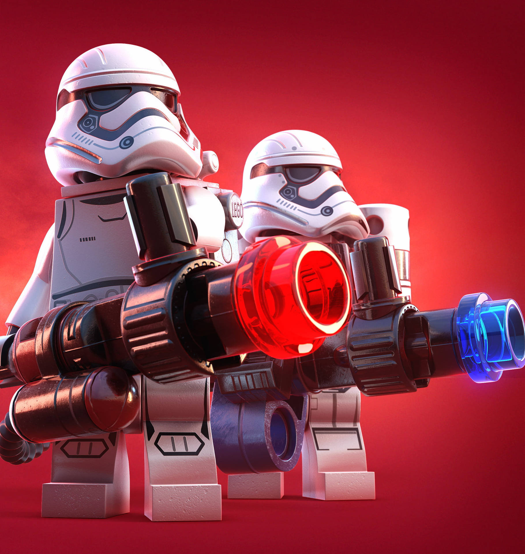 Star Wars Red Lego Stormtroopers Wallpaper