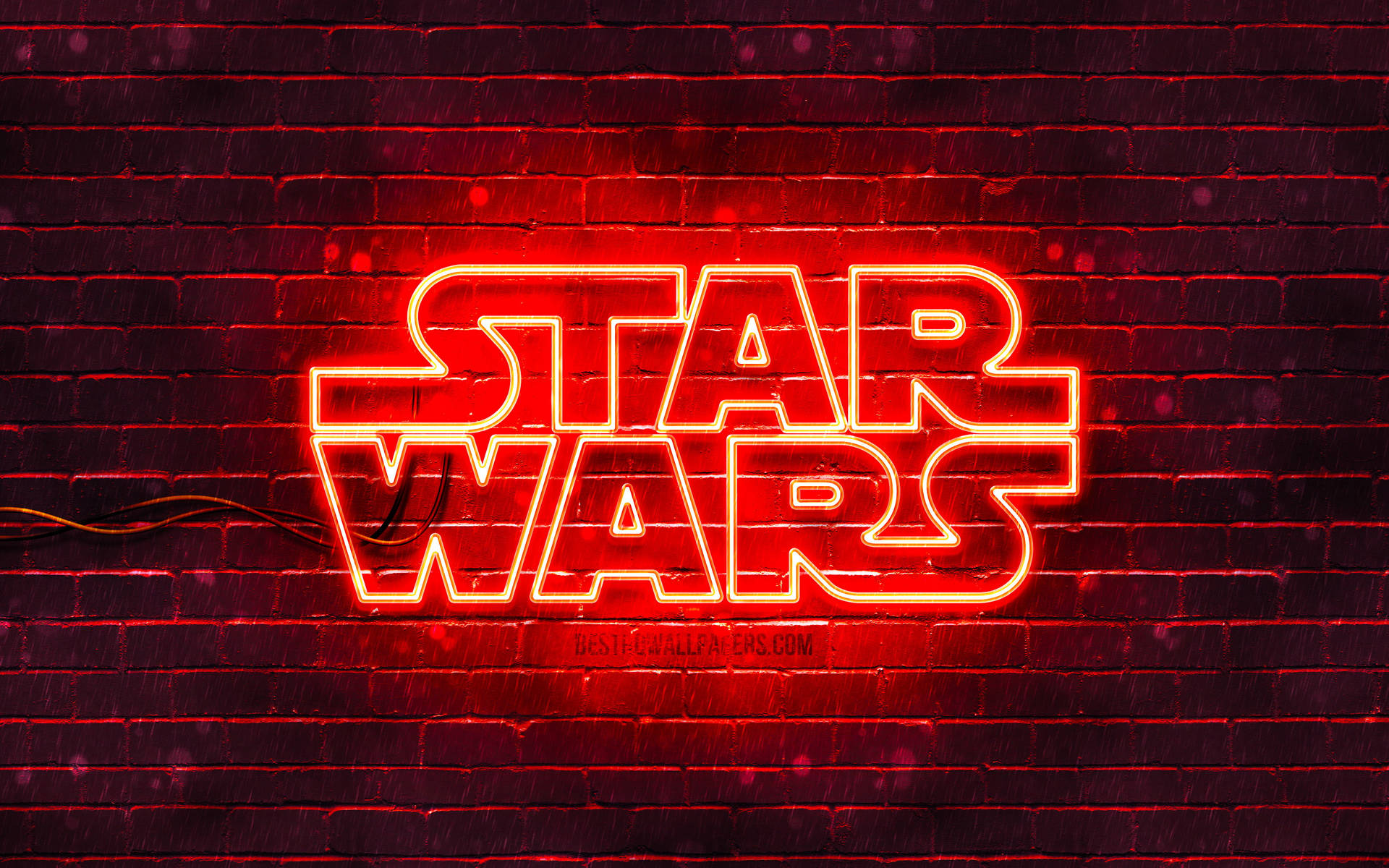 Star Wars Red Neon Logo Wallpaper