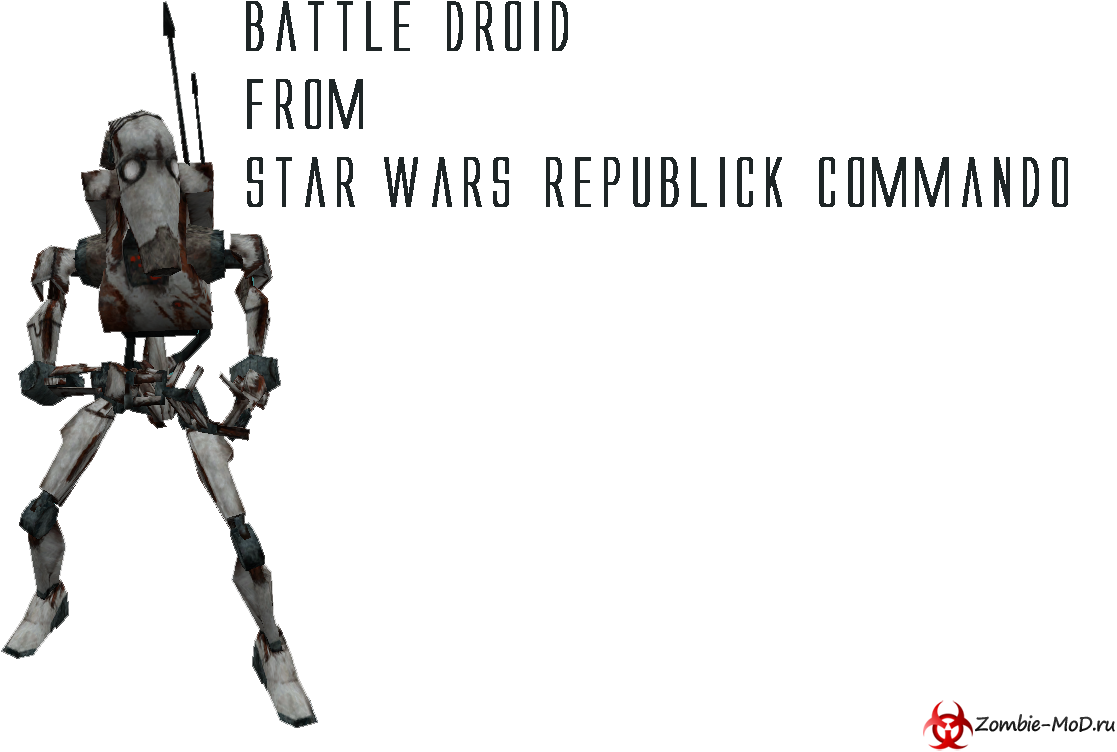 Star Wars Republic Commando Battle Droid PNG