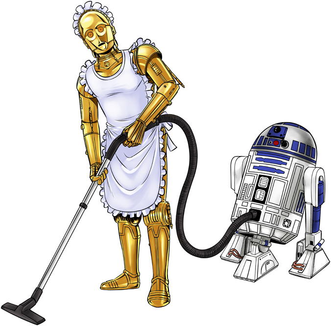 Star Wars Robots Cleaning Service PNG