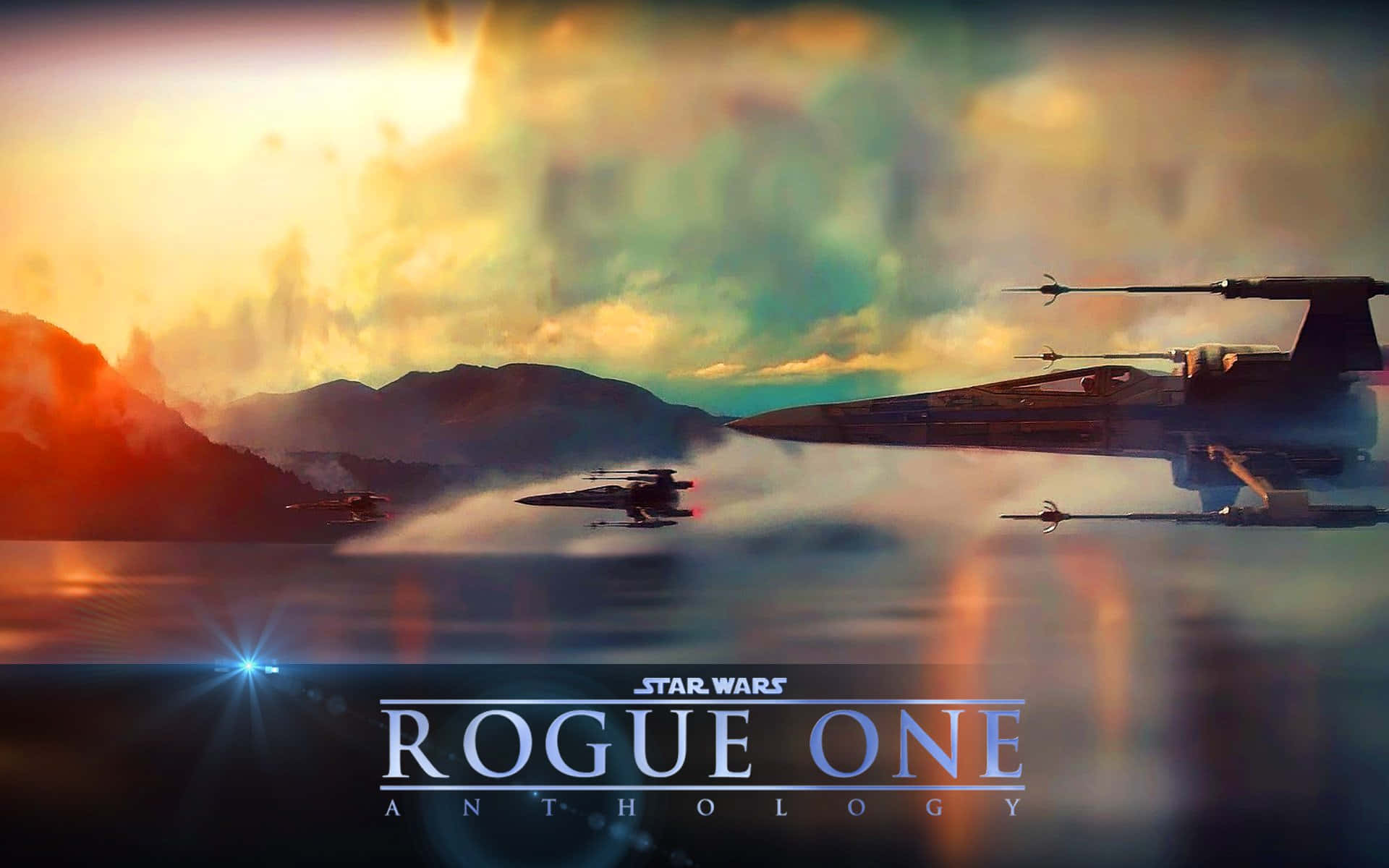 En episk rumkamp vækkes til live i Star Wars Rogue One Wallpaper