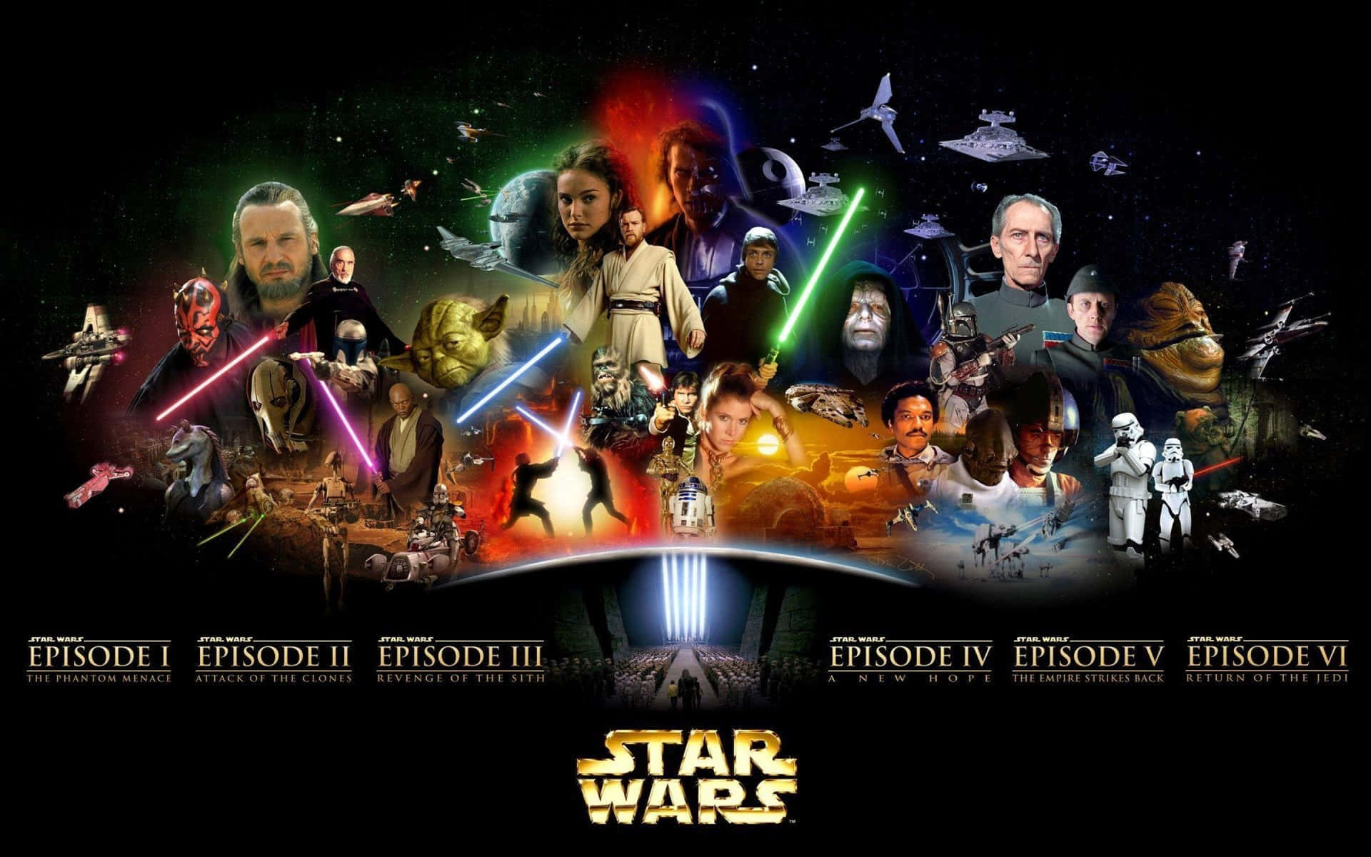 Star Wars Saga Collage Wallpaper