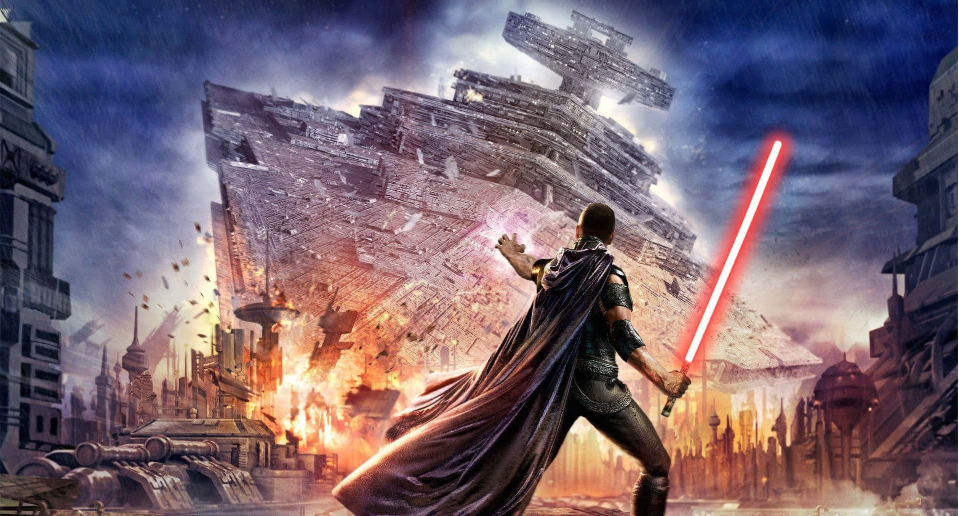Star Wars Showdown Cityscape Wallpaper