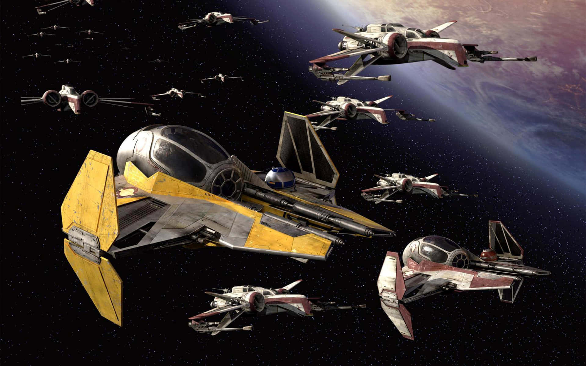 Star Wars Space Battle Formation Wallpaper