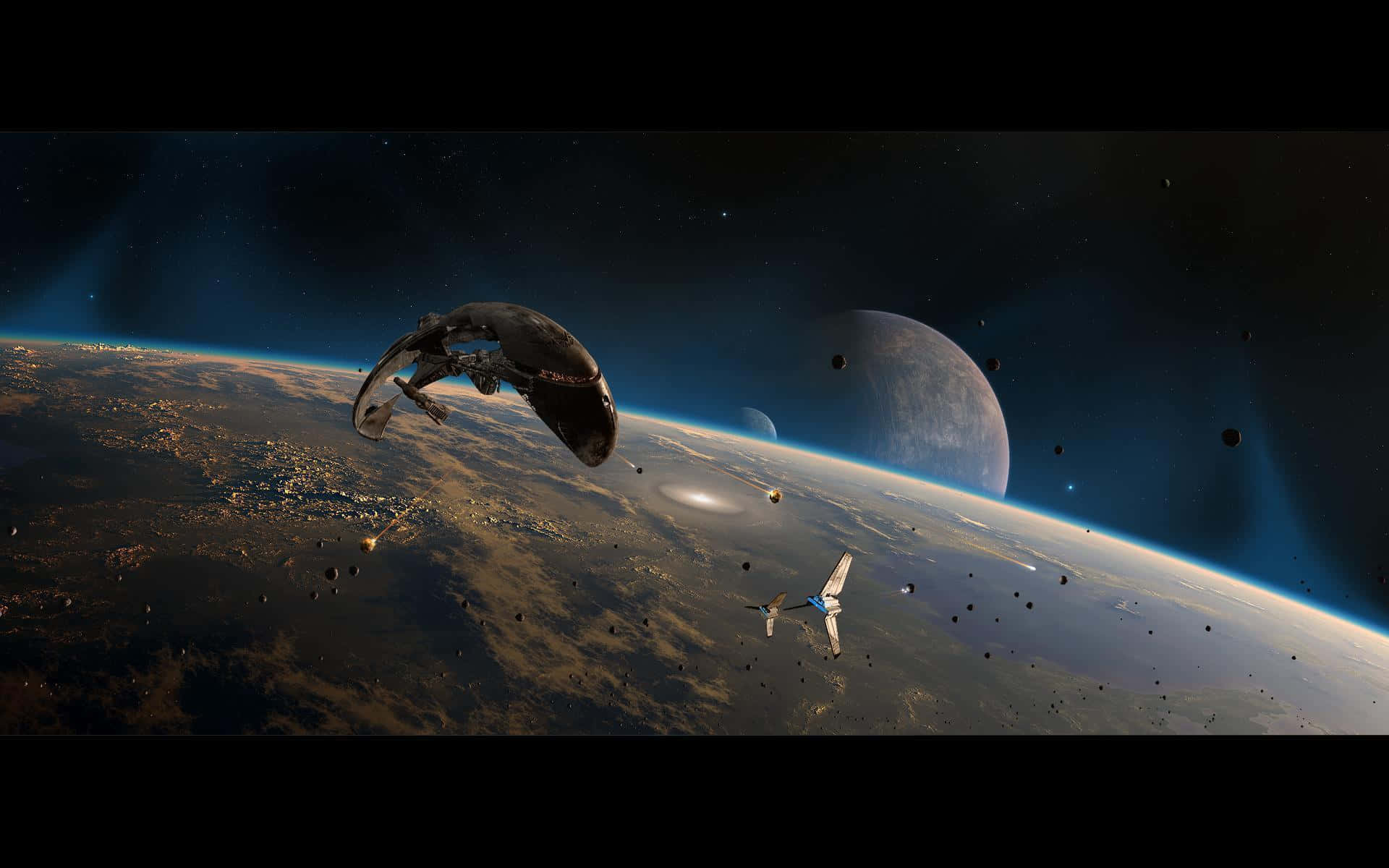 Star Wars Space Battle Scene Wallpaper