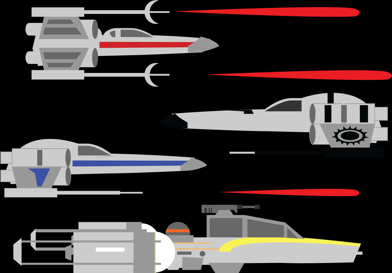 Star Wars Spaceships Vector Art PNG