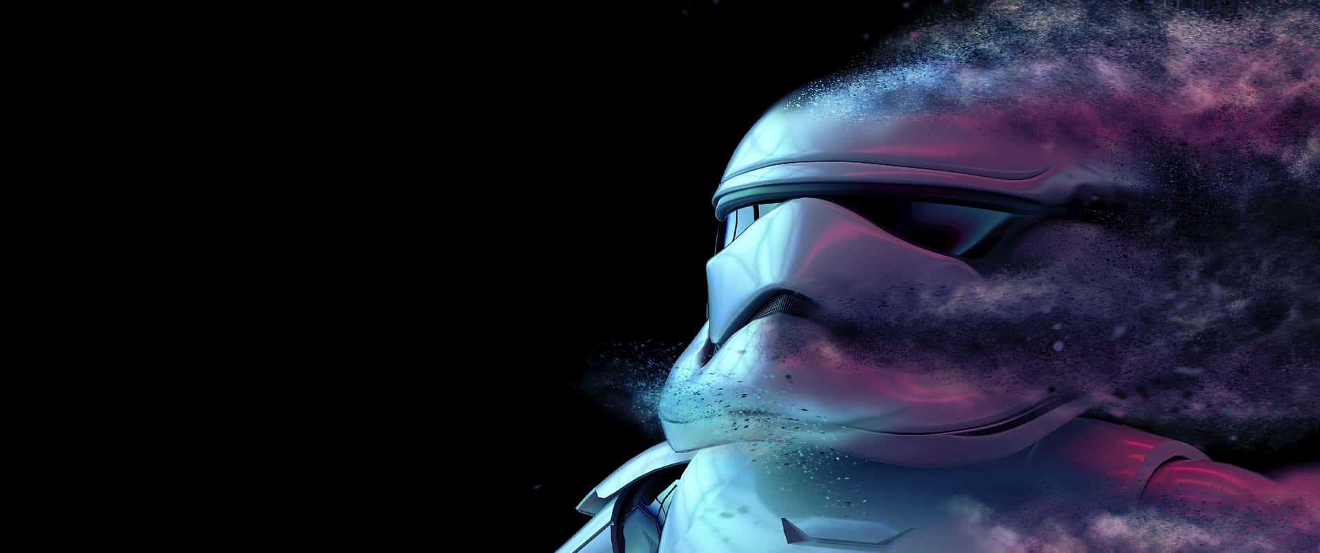 Star Wars Stormtrooper Cosmic Dust Ultra Wide Wallpaper