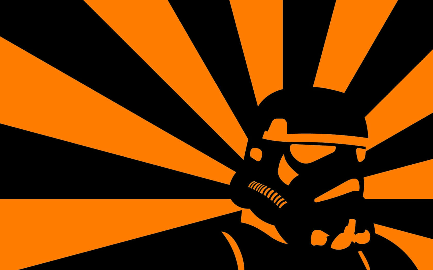 Star Wars Stormtrooper Orange Black Art Wallpaper