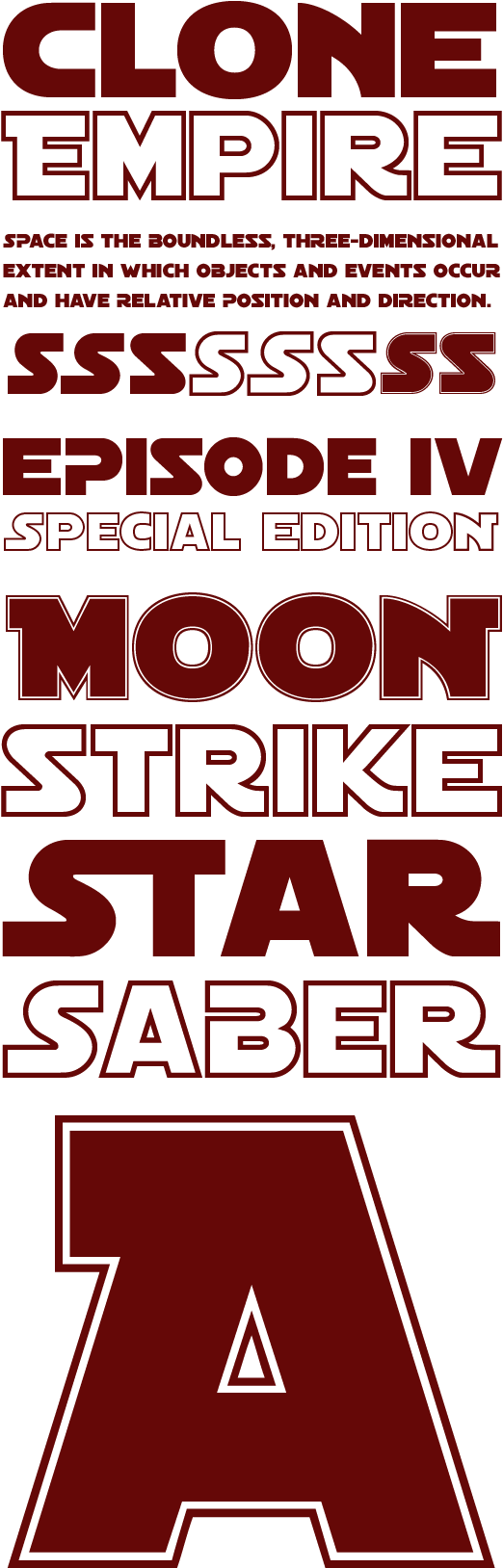 Star Wars Style Font Design PNG