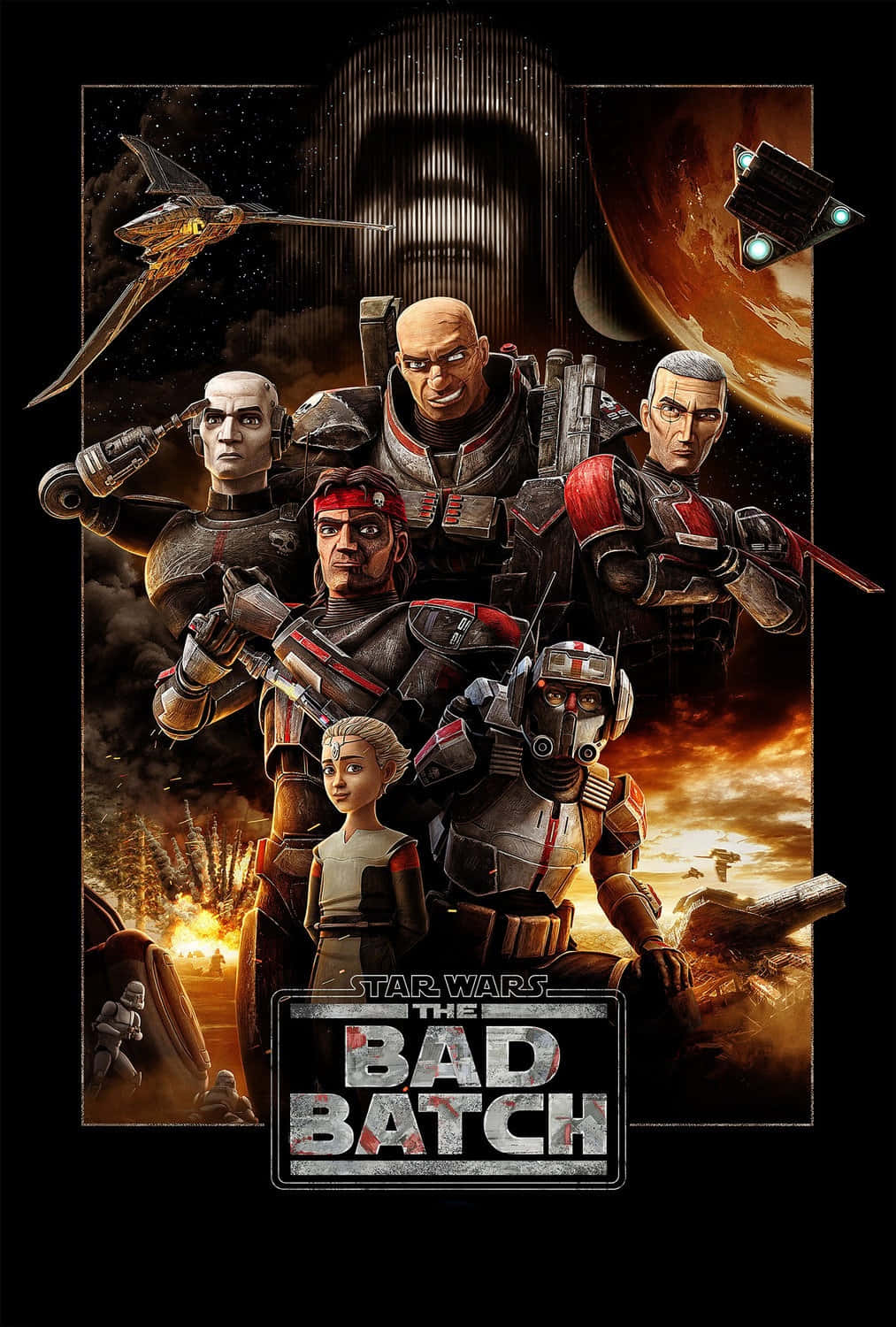 Join the Bad Batch Clone Troopers on their adventures Wallpaper