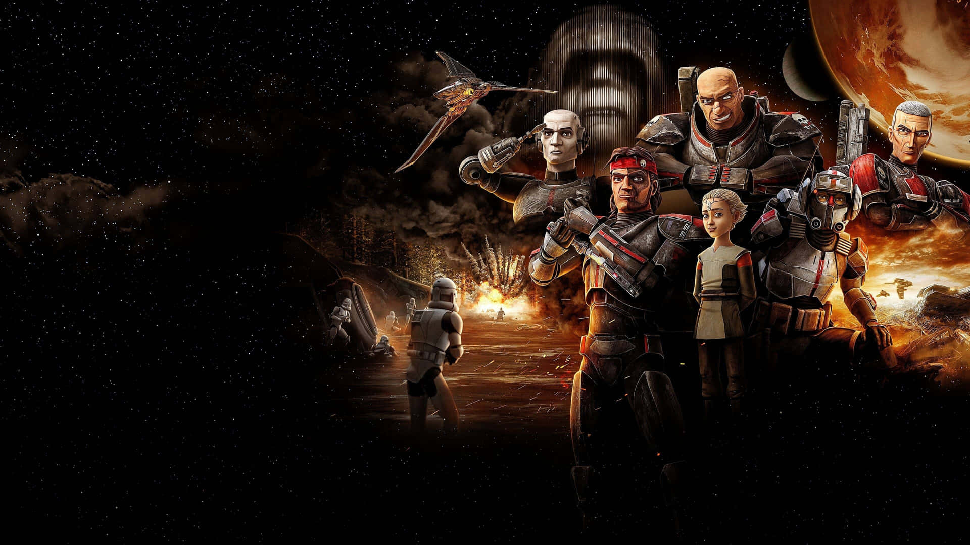 Personajesde Star Wars: The Bad Batch Fondo de pantalla