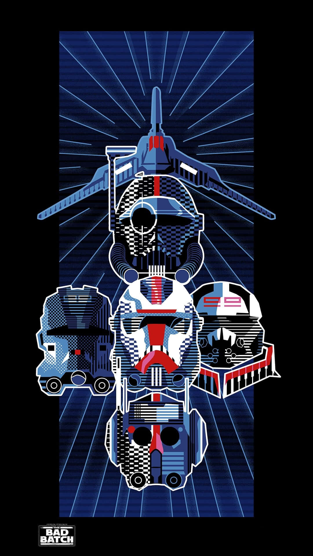Star Wars The Bad Batch Helmet Art Wallpaper
