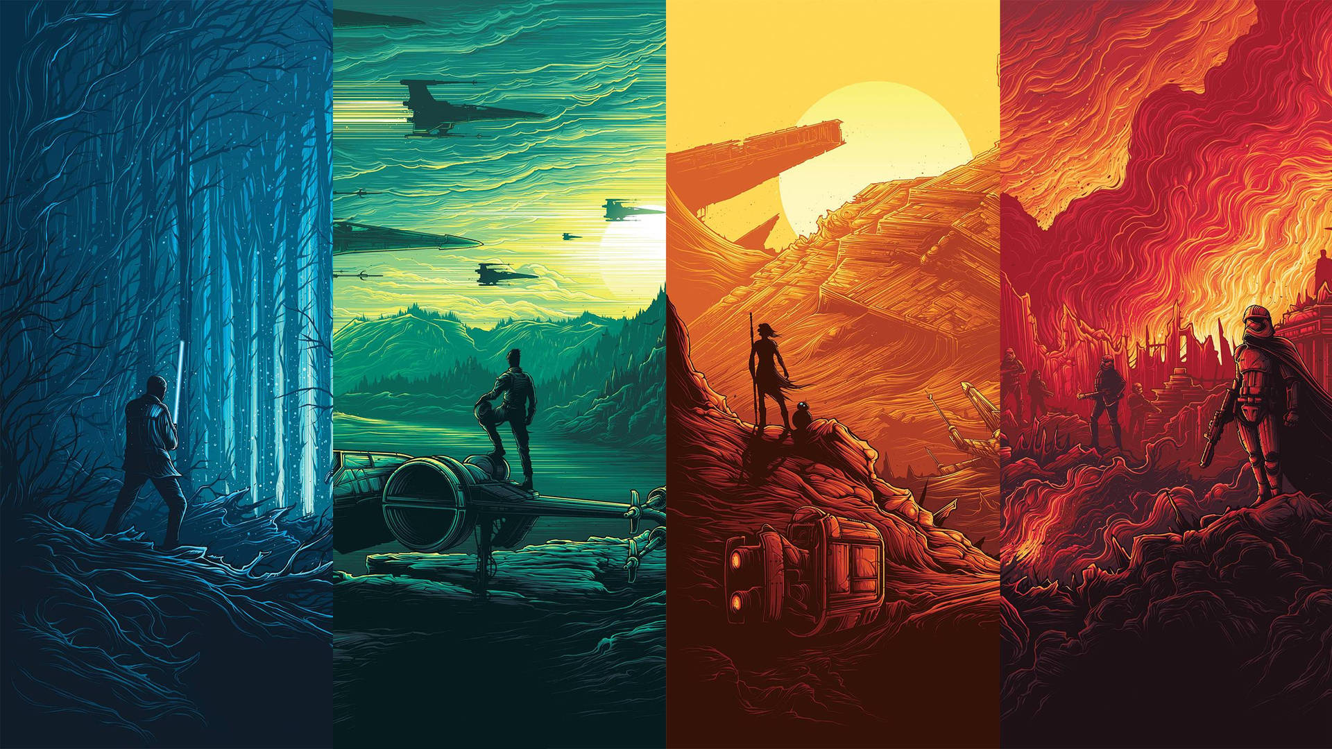 Explore the Force Awakens with a Jedi in Training Wallpaper