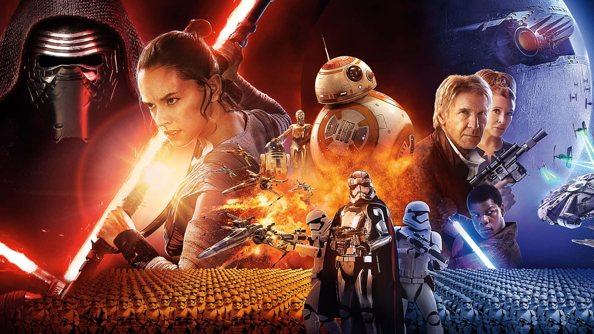 Star Wars The Force Awakens Collage4 K Wallpaper