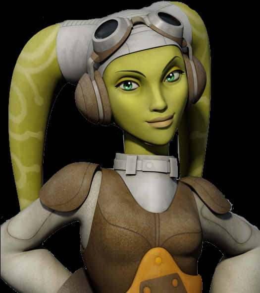 Star Wars Twilek Pilot Portrait PNG