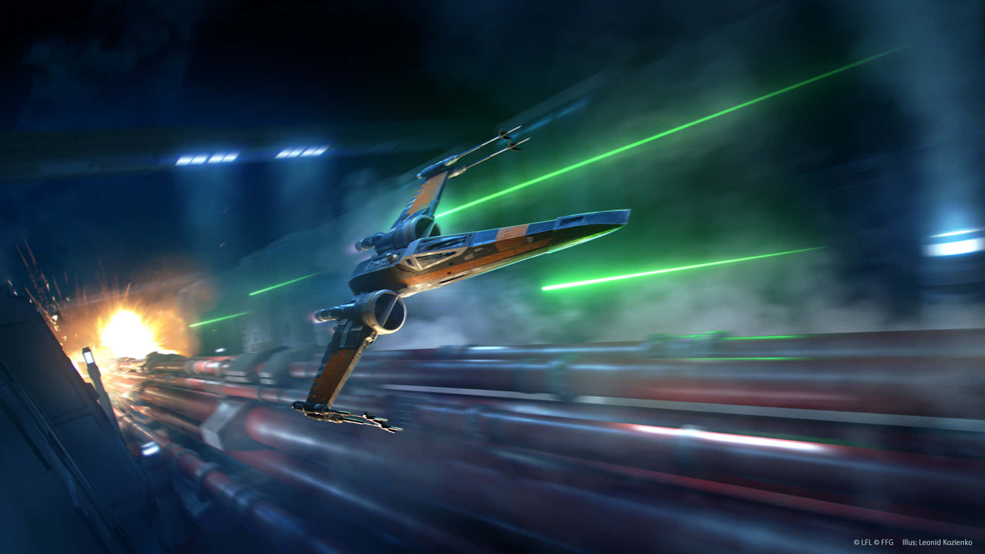 Elpoderoso X-wing Está Listo Para La Batalla. Fondo de pantalla