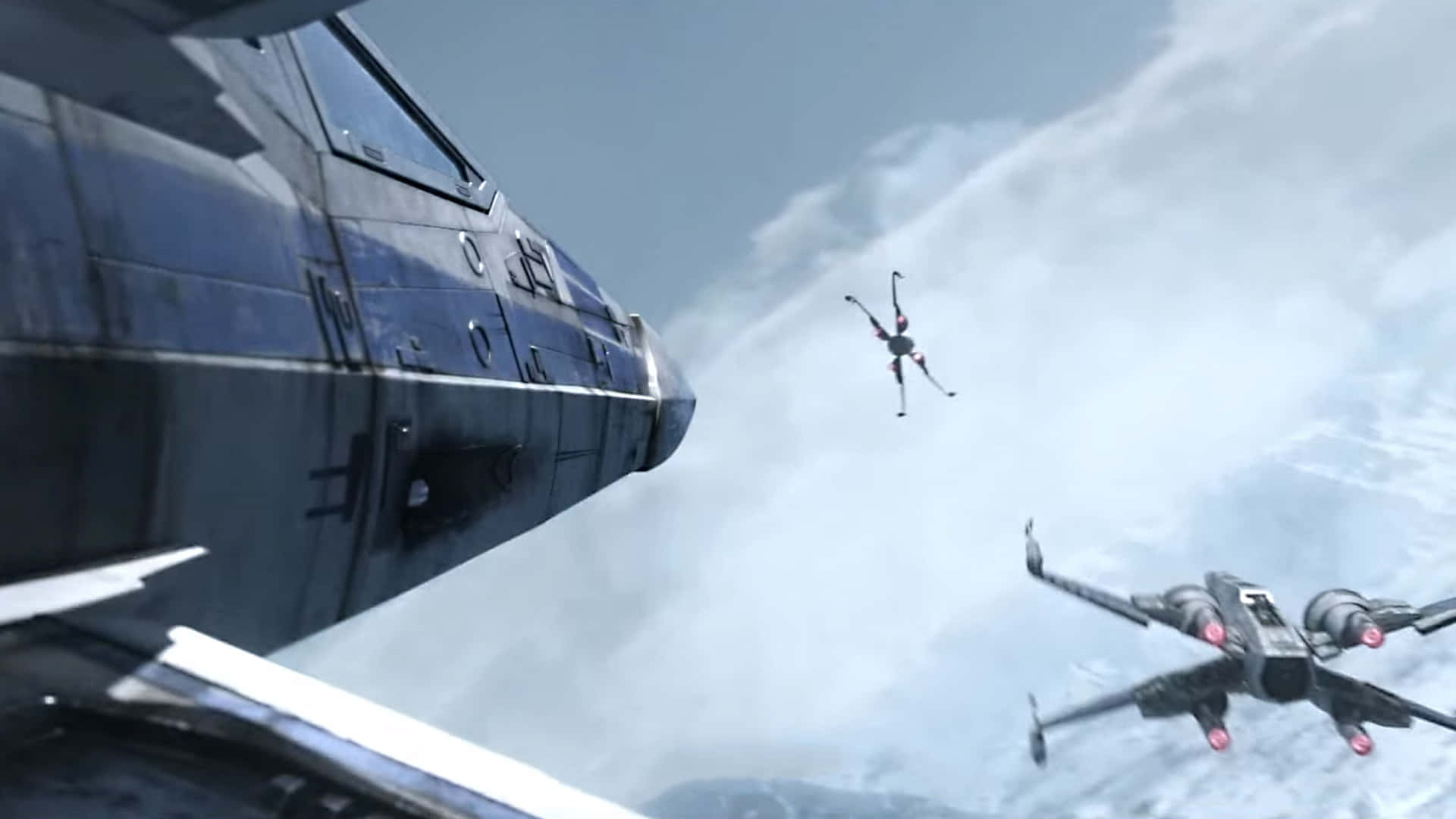 Ferozna Batalha: Um Caça X-wing De Star Wars Se Prepara Para Entrar Em Combate Papel de Parede