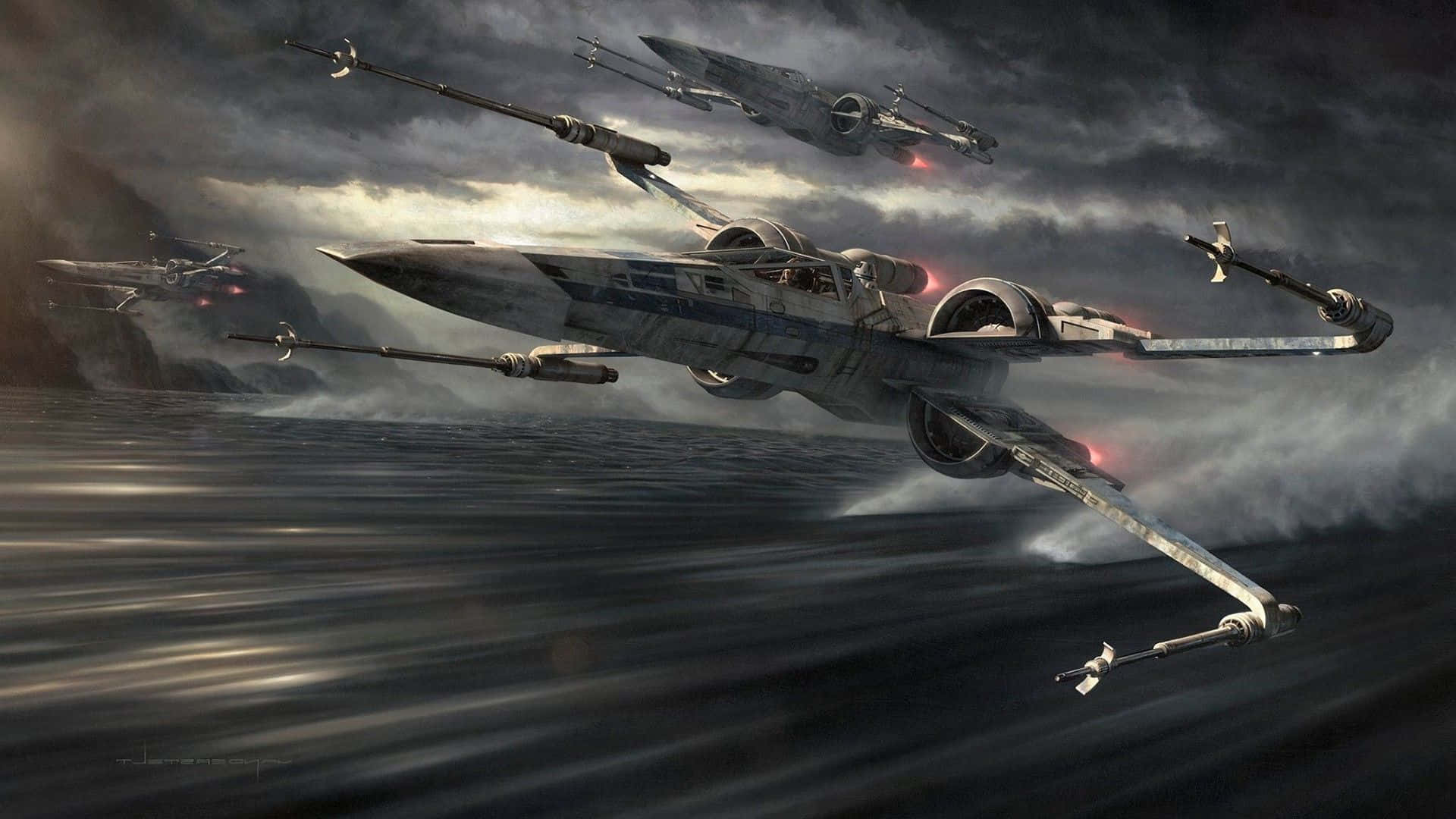 "The Resistance takes on the First Order in epic sky battles" Wallpaper