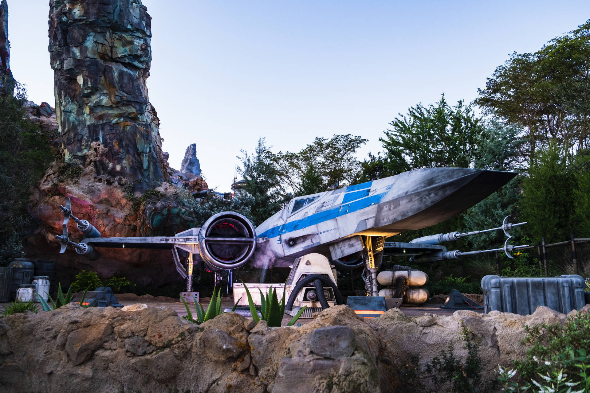 Star Wars X Wing Fighter at Disneyland Resort wallpaper