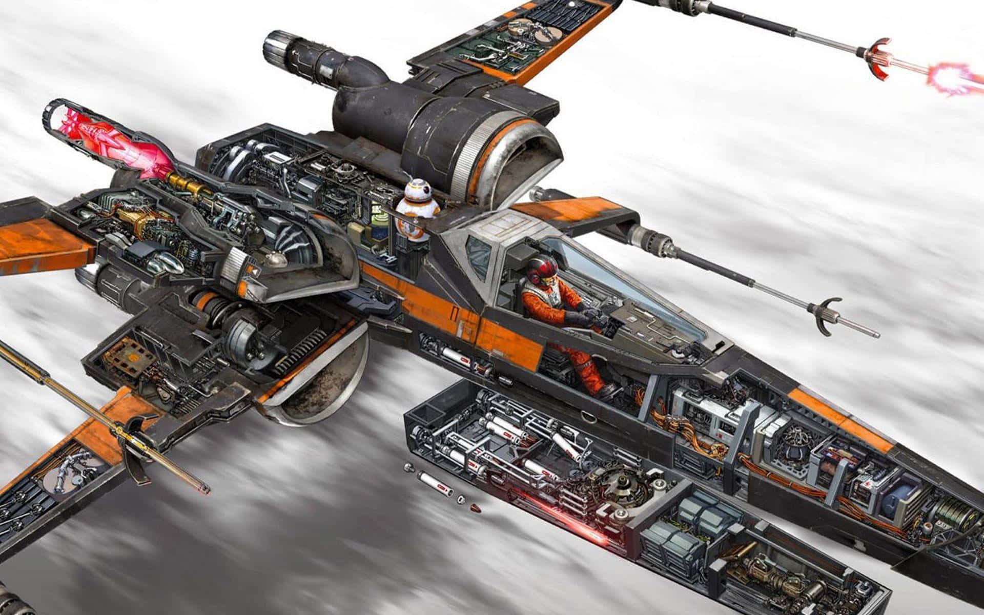 Fighting the forces of evil in the epic Star Wars X-Wing space battle. Wallpaper