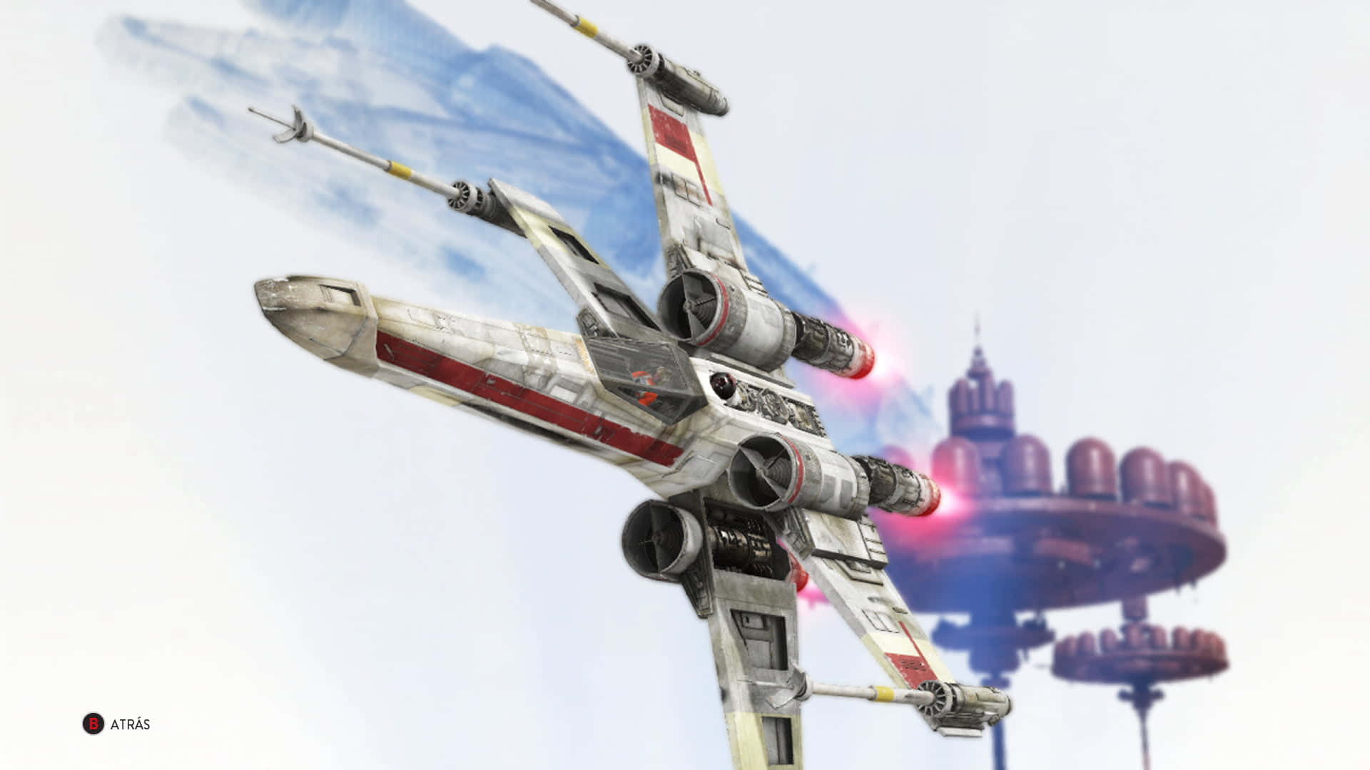 The iconic X-Wing fighter of the Star Wars galaxy Wallpaper