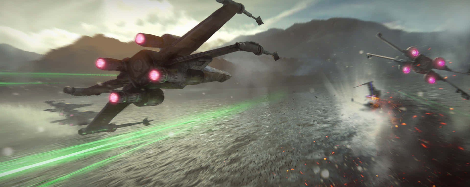 Preparensus X-wings Para La Batalla De Endor. Fondo de pantalla