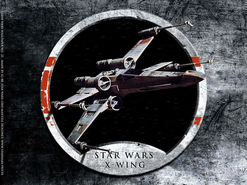Laemblemática Nave Estelar X-wing De La Saga De Star Wars. Fondo de pantalla