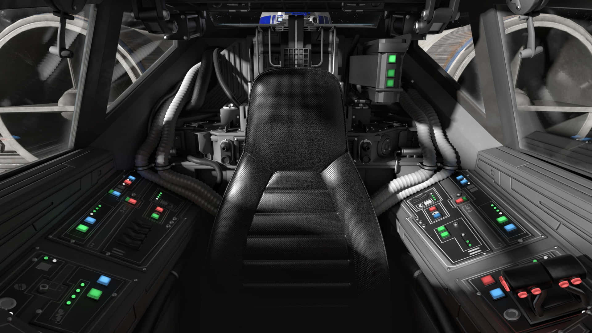 Starwars Zoom-hintergrund Im Cockpit-sessel