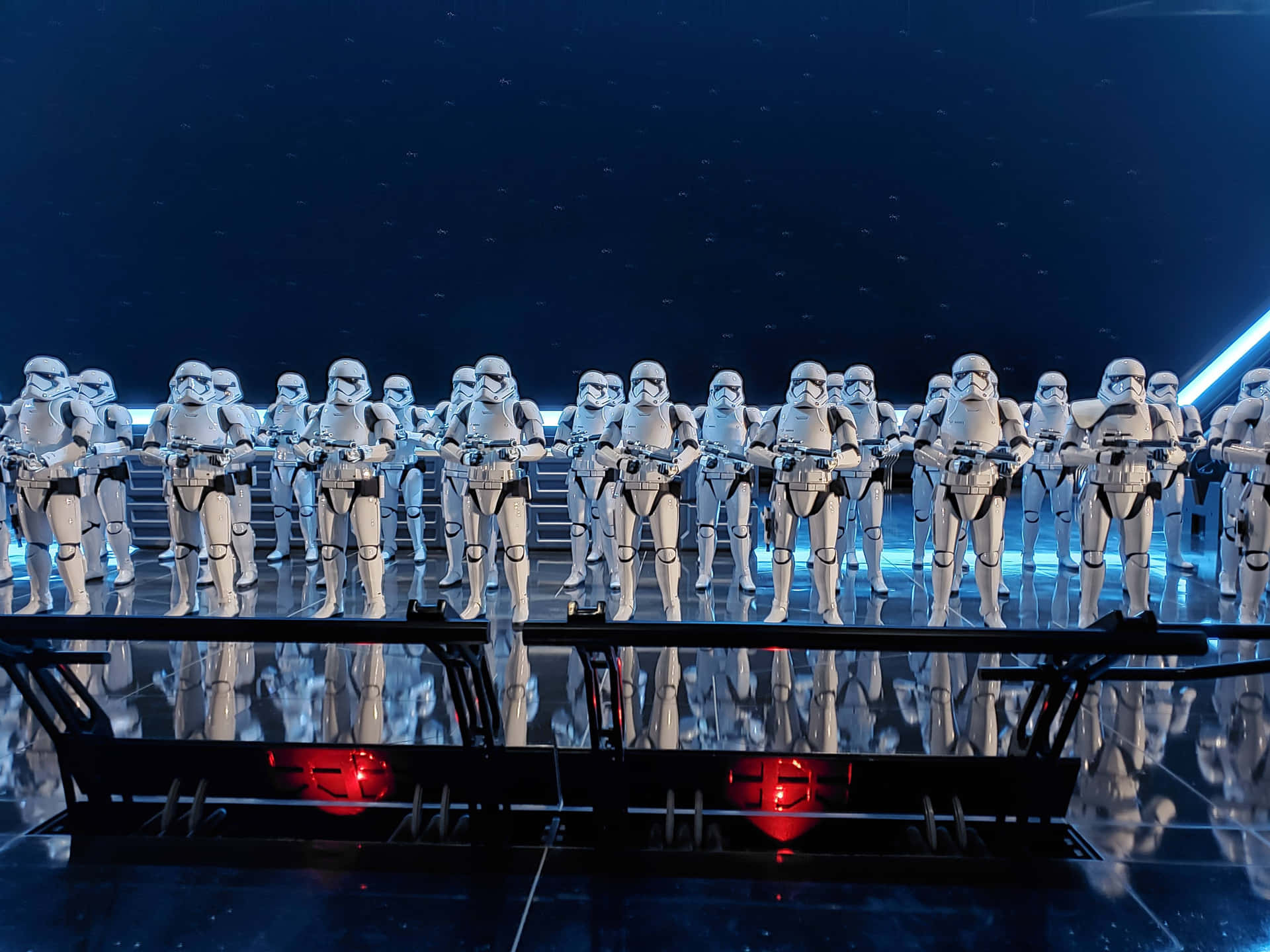 Star Wars Zoom Baggrund Stormtroopers Lined Op