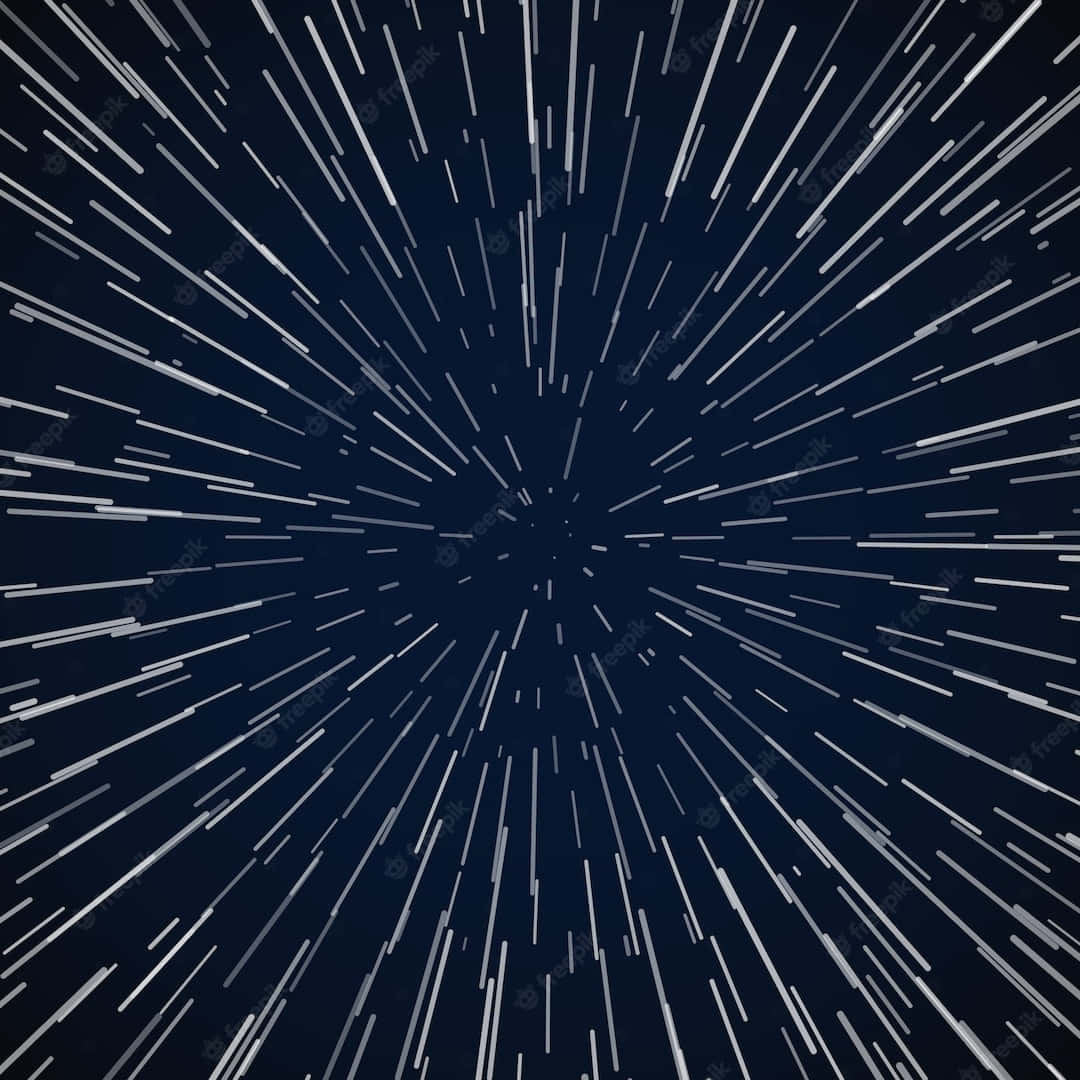 Starwars Zoom-bakgrund: Hyperspace-visning.