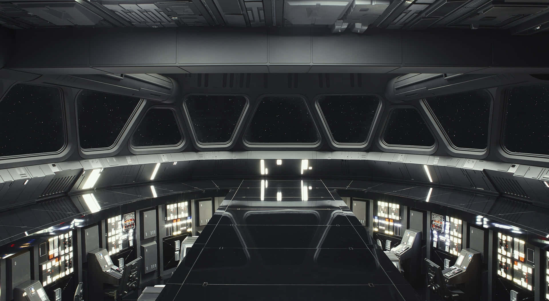 Starwars Zoom Hintergrund: Raumschiffbrücke